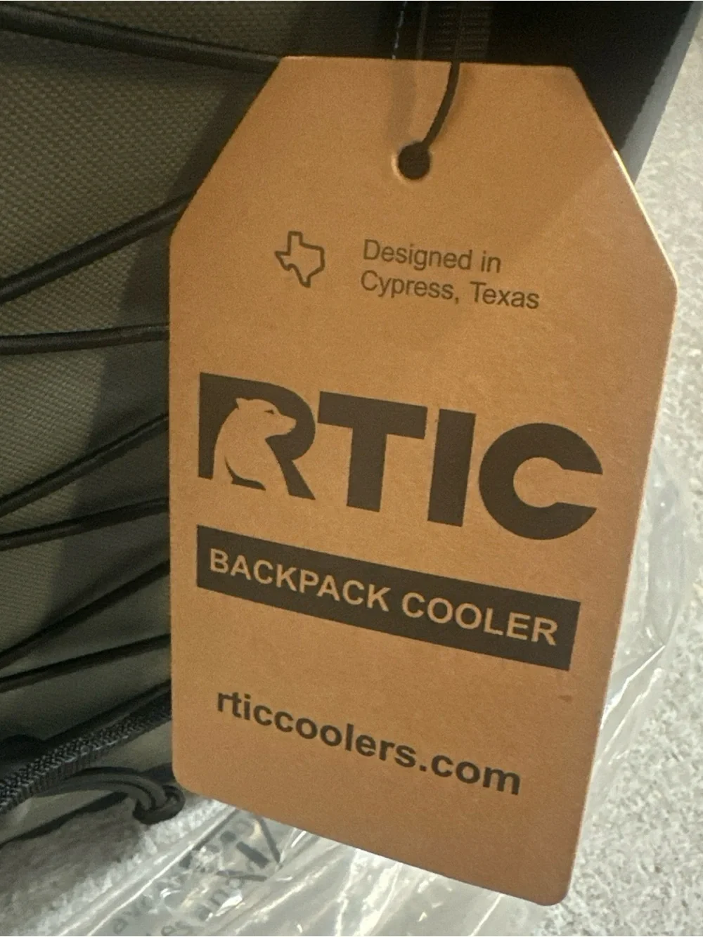 RTIC Black and Gray Waterproof Backpack Cooler